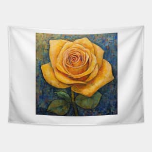 Folk Art Yellow Rose Tapestry