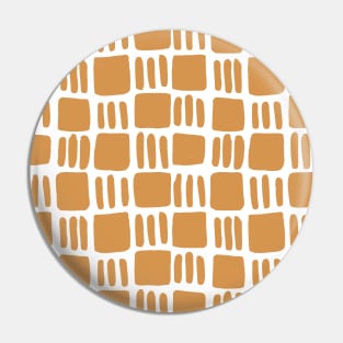 Abstract squares - ochre Pin