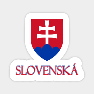 Slovakia - Coat of Arms Design (Slovak Text) Magnet