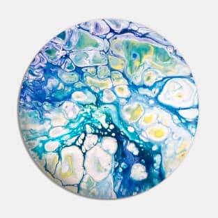 Paint pour blue, yellow ocean vibes Pin