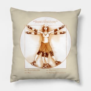 Vitruvian Derby Girl Pillow