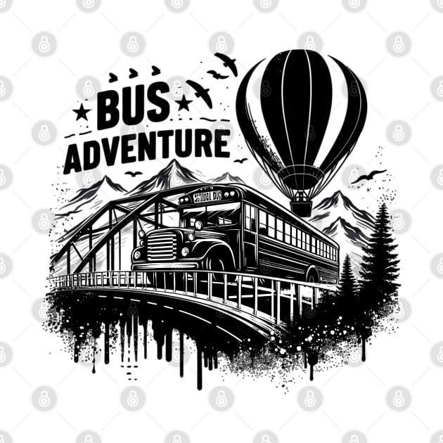 School Bus, Bus Adventure by Vehicles-Art