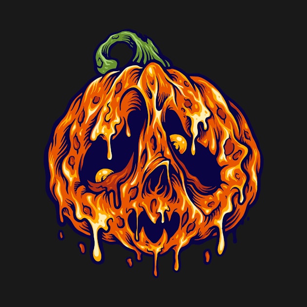 Halloween Melt Pumpkin Horror by ArtTees