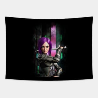 Cyberpunk Girl Tapestry