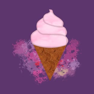 Ice cream with clouds and waffles T-Shirt