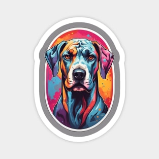 Rainbow Great Dane Magnet