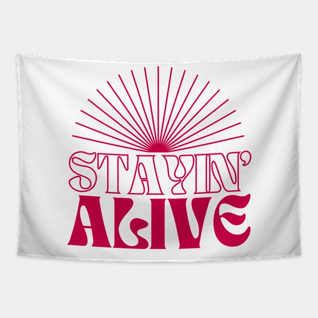 Stayin' Alive in Pink Tapestry by stefaniebelinda