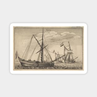 Vintage Dutch Cargo Ship Magnet