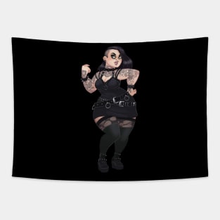 Punk woman Onyx Tapestry