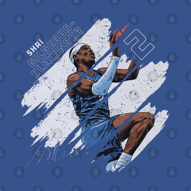 Shai Gilgeous-Alexander Oklahoma City Stripes by ClarityMacaws