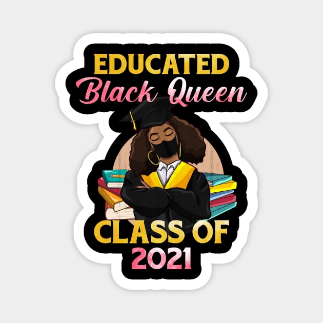 Class of 2021 HBCU Educated Queen Black Girl Graduation Magnet by webster