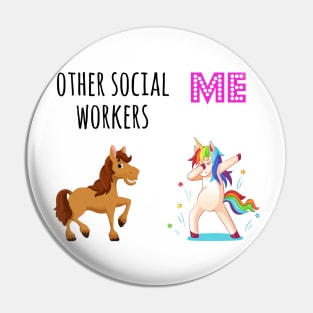 unicorn social worker, Funny Social Worker Gift Pin