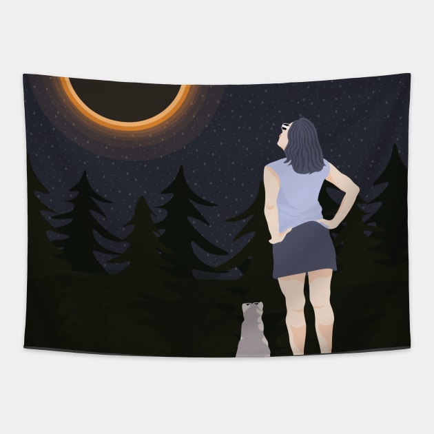 Solar Eclipse Tapestry by Annabalynne