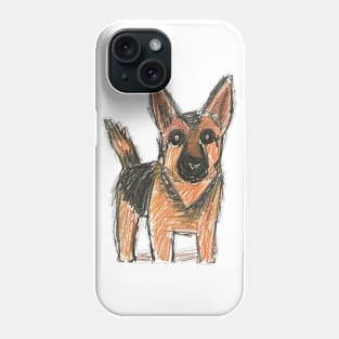 Badly Drawn Funny German Shepherd for Dog Lovers Phone Case