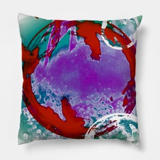 Bubbles and water painting design Pillow