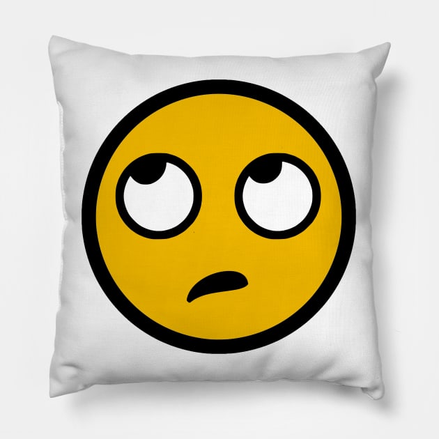 Eye Roll Emoji Pillow by KHJ