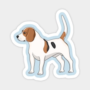 Beagle dog cartoon illustration Magnet