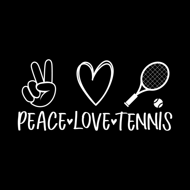 Peace love tennis, tennis lover design by colorbyte