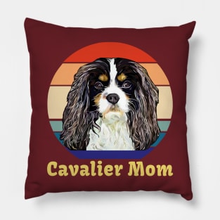 Tri Colored Cavalier King Charles Spaniel Mom Pillow