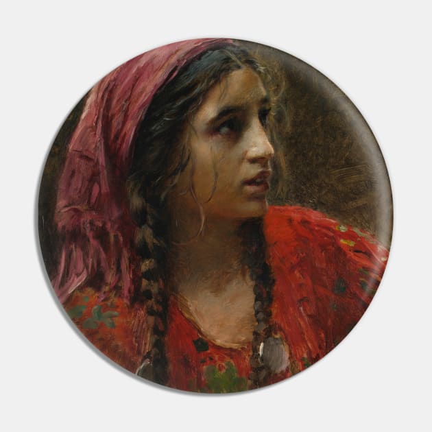 Gypsy by Konstantin Makovsky Pin by Classic Art Stall