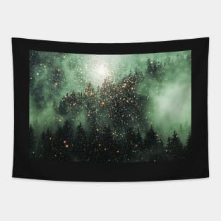 Forest of Lights Magical Christmas Forest Tapestry