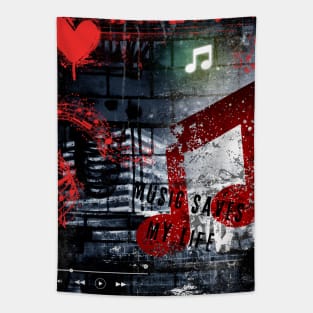 Grunge Music Tapestry