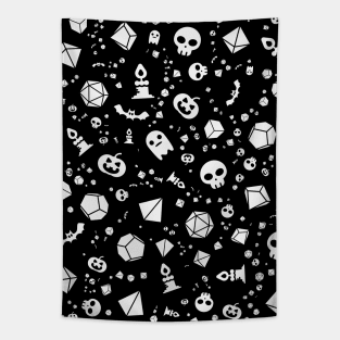 Halloween Polyhedral Dice Pattern Tapestry