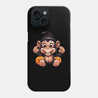 Halloween Pumpkin Cute Monkey Phone Case