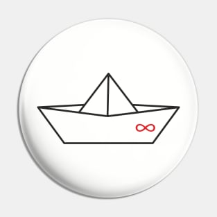 Boat Paper Ship Infinity Pin