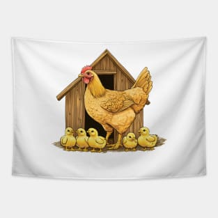 Chicken Lady Tapestry
