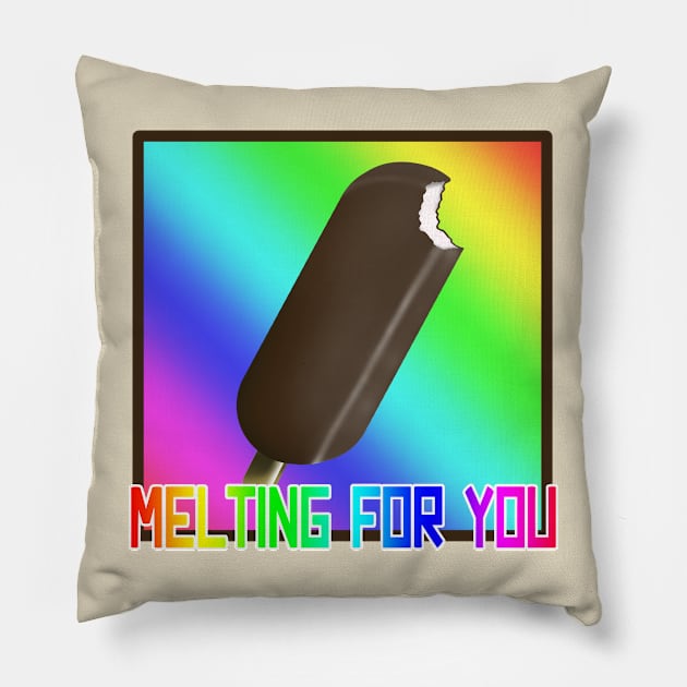 I am melting for you (Rainbow) Pillow by thearkhive