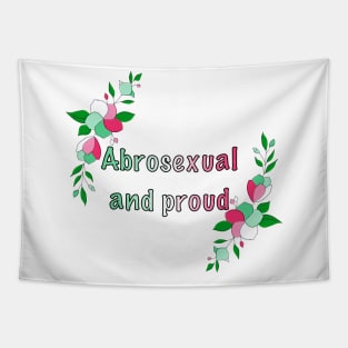 Abrosexual and proud floral design Tapestry