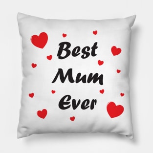 Best mum ever heart doodle hand drawn design Pillow