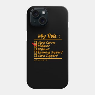 Midlaner role play game Phone Case