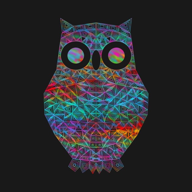 Colorful Geometric Owl by Shrenk