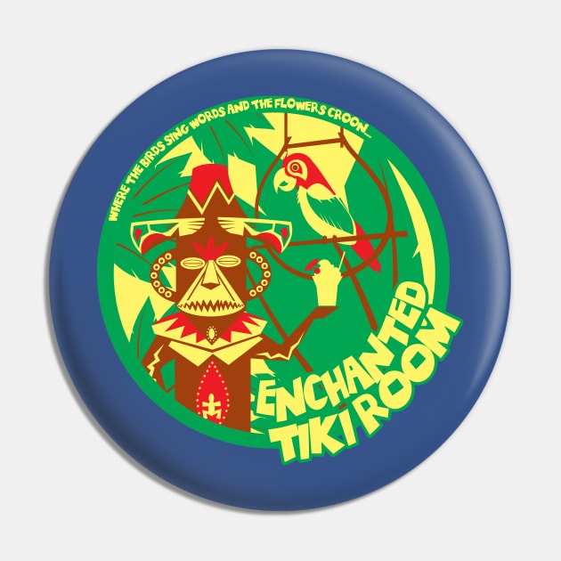 Enchanted Tiki Room (green, red, yellow) Pin by brodiehbrockie