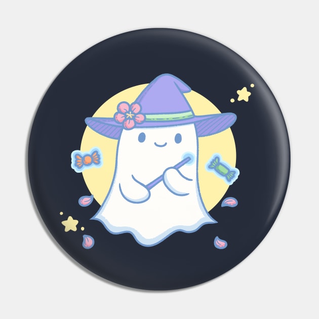 Flower Ghost Witch Pin by KammyBale