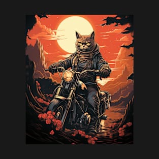 cat on a motorbike T-Shirt