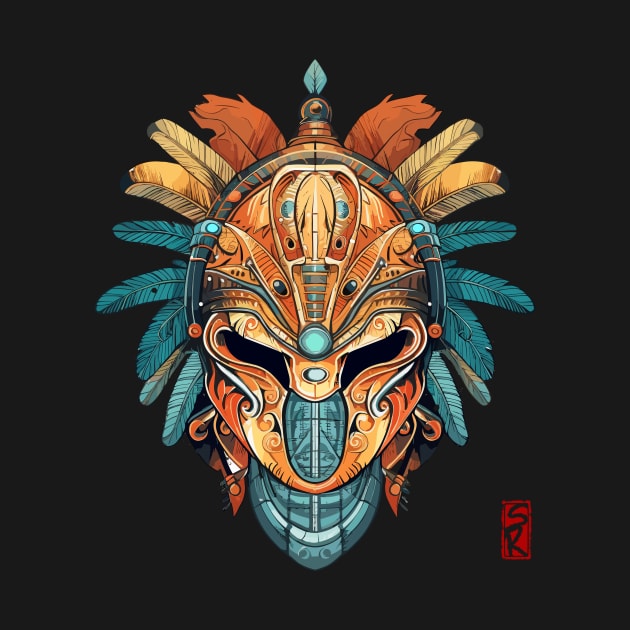 tribal helmet and mask by siriusreno