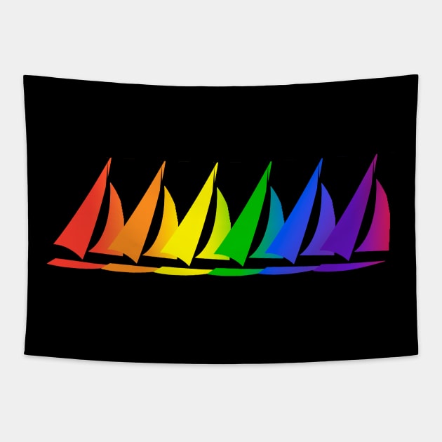 LGBT Sailor's Gay Pride Tapestry by Sailfaster Designs