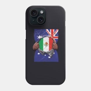 Mexico Flag Australian Flag Ripped - Gift for Mexican From Mexico Phone Case