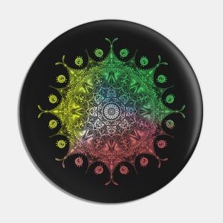 48. Rainbow Mandala Pin