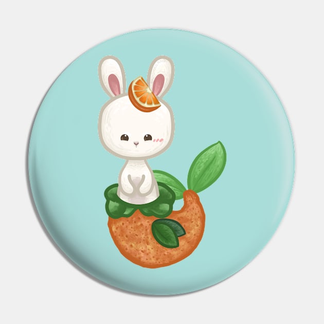 Bunny Orange Mermaid Pin by Khotekmei