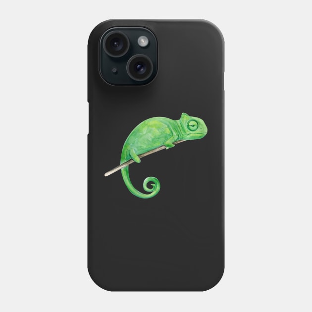 Sleepy Chameleon Phone Case by gronly