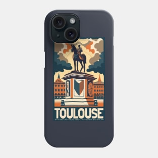 A Vintage Travel Art of Toulouse - France Phone Case