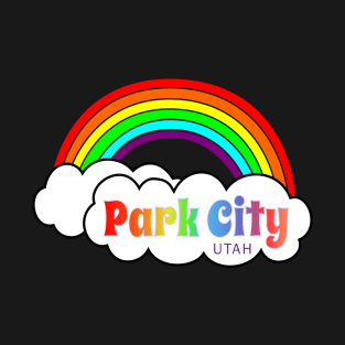 Park City Utah Rainbow and Clouds T-Shirt