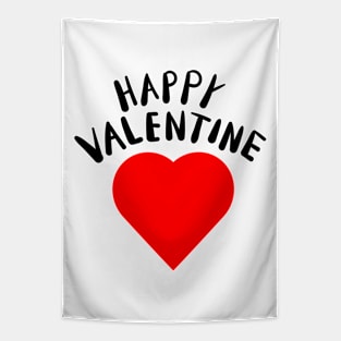 Happy Valentine Love Red Tapestry