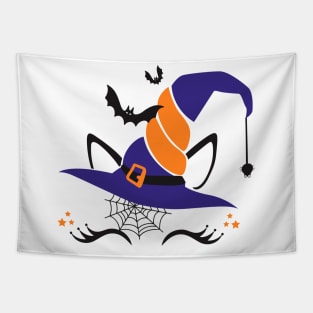 Cute Unicorn Witch Halloween Gift Tapestry