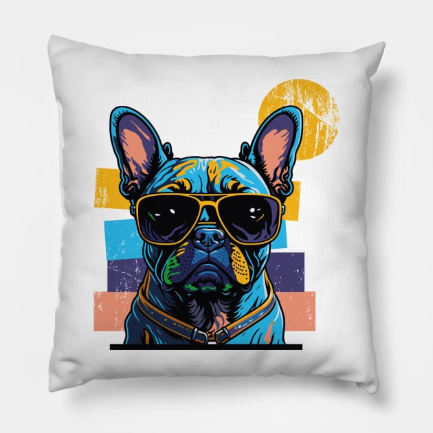 Fashionable Frenchie Pillow by Casually Fashion Store