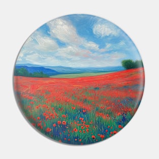 Poppy Field Pin